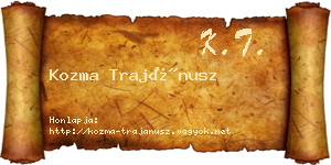 Kozma Trajánusz névjegykártya