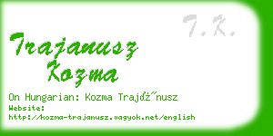 trajanusz kozma business card